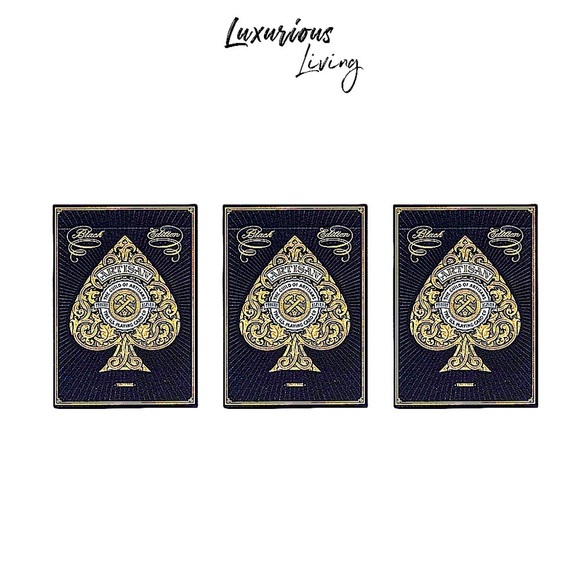 (3) Theory 11 Black Artisan Playing Cards 3-PACKS - Picture 1 of 5